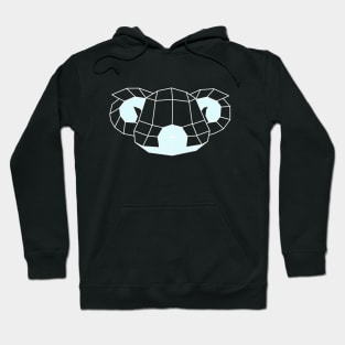 Low Poly Koala White Hoodie